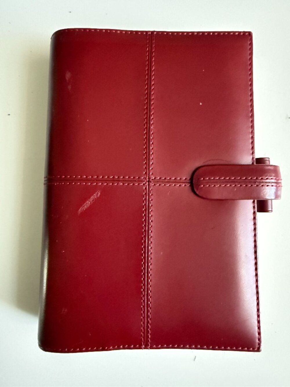 Filofax Personal Organizer Planner Diary Book Burgundy Italian Calf Leather